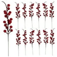 thumbnail image 5 of HAKIDZEL Artificial Red Berry Stems Flower Arrangement 12Pack, 5 of 8