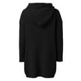 thumbnail image 4 of Cnbwig Women's Hooded Sweater Knitted Solid Color Button Down Temperament Loose Large Size Hoodies Cardigan Casual Sweater with Pocket Black S, 4 of 5