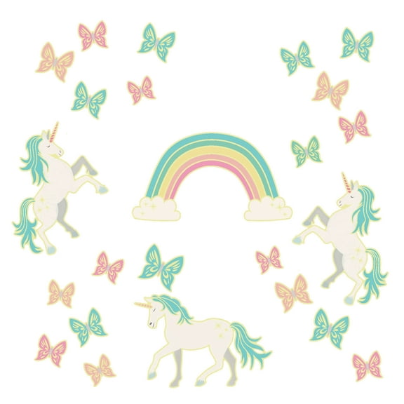 WallPops! Enchanting Unicorns Glow in the Dark Wall Decals Art Kit