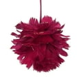 thumbnail image 3 of Northlight Pink and Gold Glitter Tipped Feather Hanging Christmas Ball Ornament 5.5" (140mm), 3 of 3