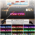 thumbnail image 4 of BOSSIN Fireplace TV Stand with 36 inch Fireplace Up to 80" TVs,LED Light Entertainment Center with Highlight Storage Cabinet for living room, 4 of 7