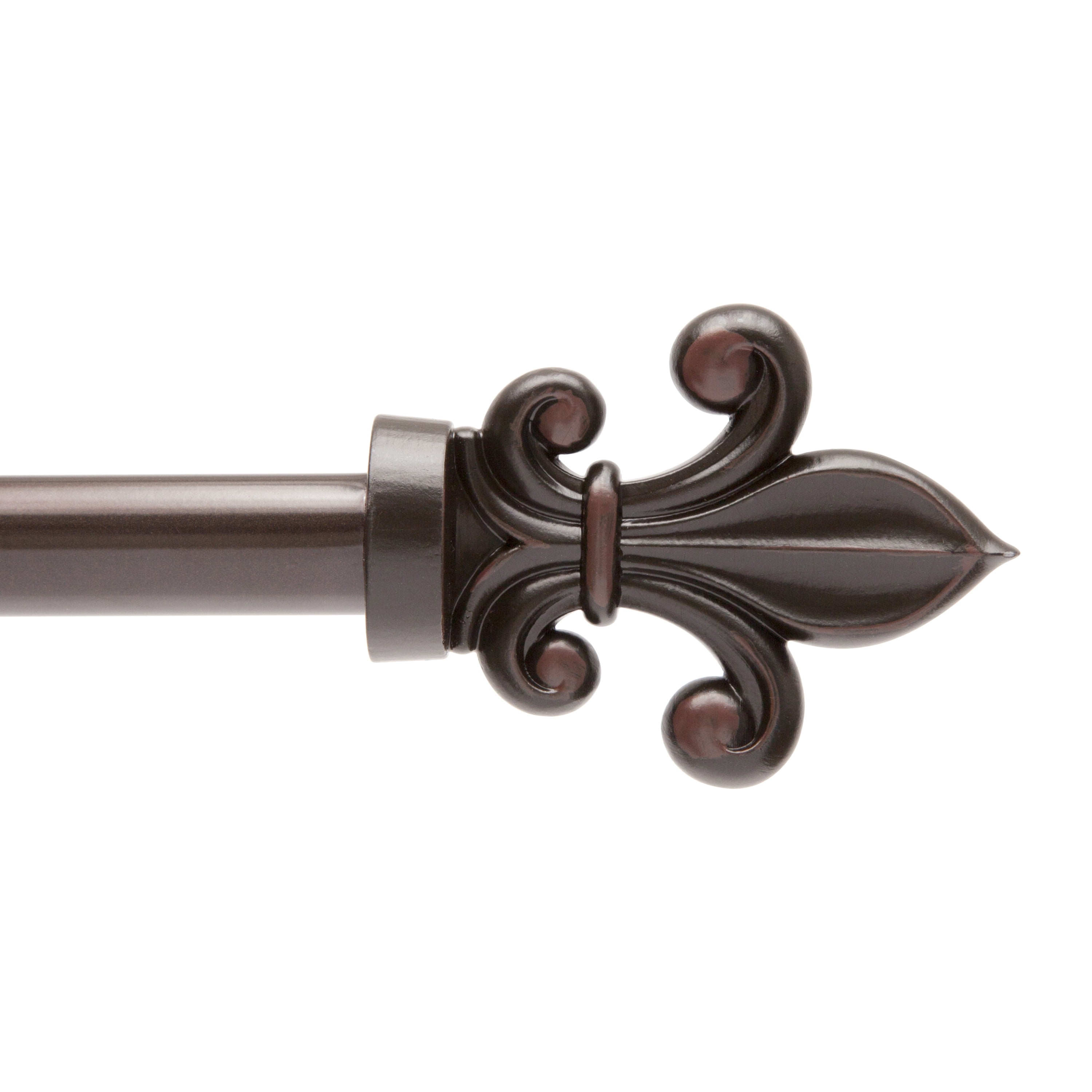 Mainstays 48 84 In Fleur De Lis Adjustable Curtain Rod Mainstays 48 84 In Fleur De Lis Adjustable Curtain Rod