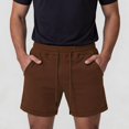 thumbnail image 5 of Jerdar Mens Athletic Gym Shorts Elastic Waist Casual Pajama Pocket Jogger Men Workout Short Pants, 5 of 6
