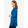 thumbnail image 3 of Woman Within Plus Size Perfect Three-Quarter-Sleeve Scoopneck Tunic, 3 of 6