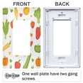thumbnail image 3 of Yayeee Rocker Switch Wall Plate 1-Gang 4.6"x2.9" Home Decorative Outlet Cover, White Vegetables Pattern, 3 of 6