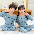 thumbnail image 1 of Ropa 100% de algodón para chicas adolescentes, pijamas de Navidad para niños, conjunto de ropa de dormir para niños, ropa de casa para niños, pijamas de invierno de dibujos animados, 1 of 4