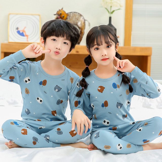 Ropa 100% de algodón para chicas adolescentes, pijamas de Navidad para niños, conjunto de ropa de dormir para niños, ropa de casa para niños, pijamas de invierno de dibujos animados