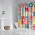 thumbnail image 2 of Pioneer Flower Floral Print Pattern Shower Curtain 84"x72", Bathroom Decorative Shower Curtain Set with 12 Hooks, Waterproof Washable, 2 of 6