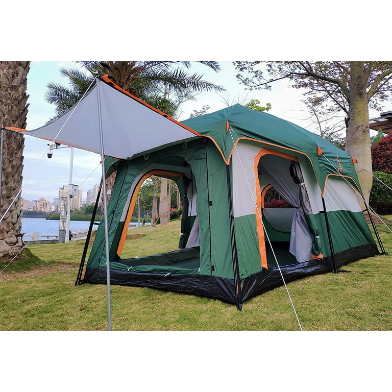 KTT Extra Large Tent 12 Person(Style-B),Family Cabin Tents,2 Rooms,Straight  Wall