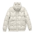 thumbnail image 4 of Fashion Winter Warm Coats for Womens Hooded Plus Size Long-sleeved Solid Color Light Shiny Down Jacket Long-sleeved Jacket, 4 of 6