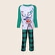 thumbnail image 1 of Vestido para padres e hijos con estampado de cabeza de ciervo ropa de dormir familiar a cuadros estilo navideño, 1 of 8