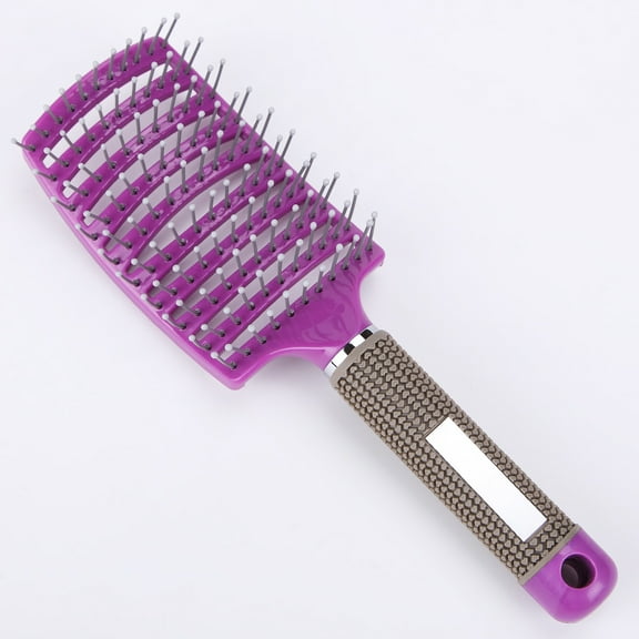 OUSITAI Professional Curved Vent Styling Hair Brushes Paddle Detangling Brush for Wet Dry Curly Thick Straight Hair, Purple