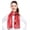 Red, variant on Women's Lightweight Christmas Trees Printed Christmas Themed Silk Feeling 13" x 60" Scarf