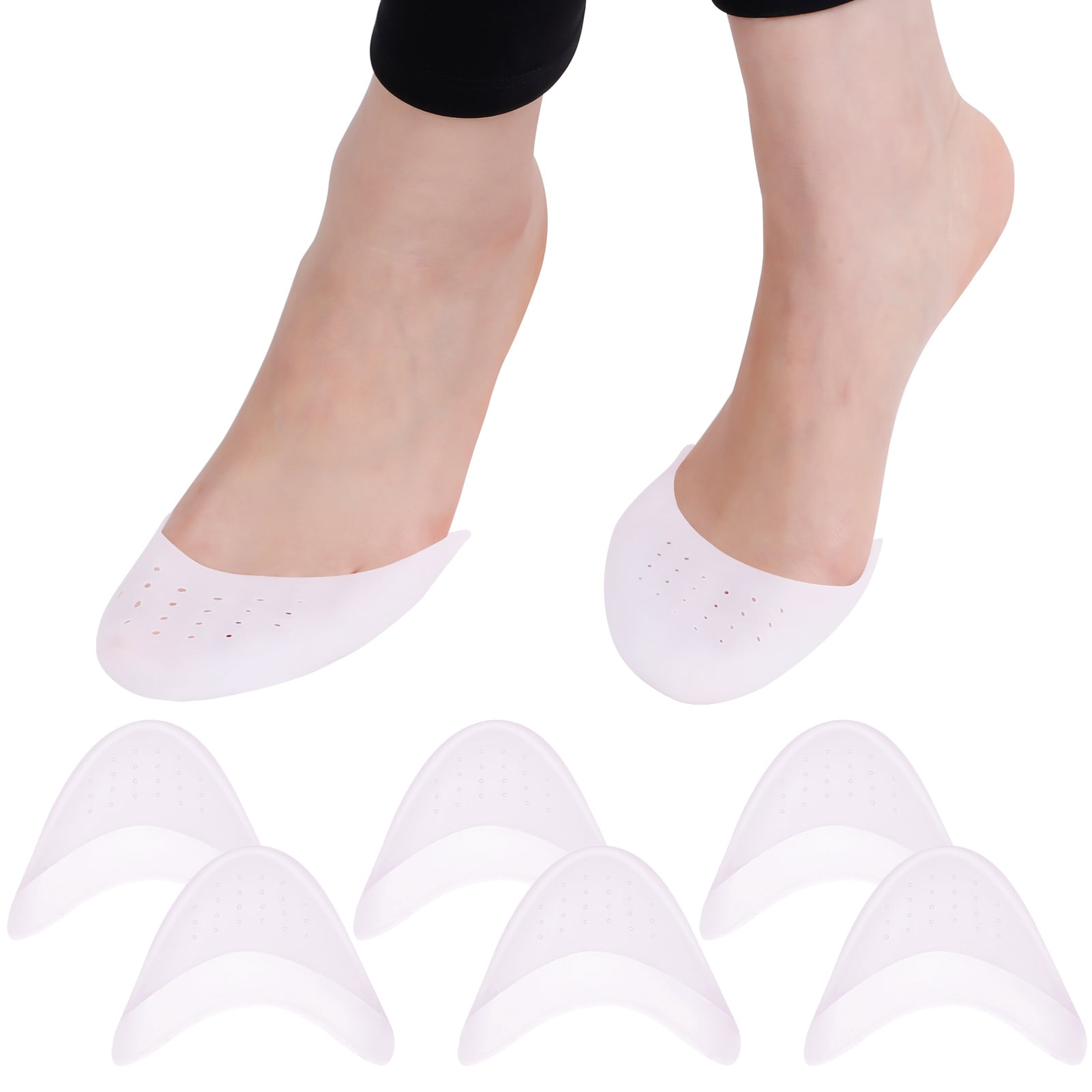 Teblacker 4 Pairs Silicone Ballet Pointe Cover Ballet Silicone Gel Toe