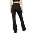 thumbnail image 3 of YITTY Active Women's Ultraluxe Crossover Kick Flare High Waist Legging, Athleisure, 4-Way-Stretch, Iconic Black, S, Regular | 32" Inseam, 3 of 7