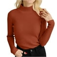 thumbnail image 4 of Ashirexll Pullover Sweaters for Women, Winter Sweaters for Women, Sweater for Women Fashion Casual Solid Color Pullover Sweater High Neck Knit Top for Fall Winter, 4 of 4