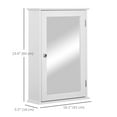 thumbnail image 3 of kleankin Bathroom Mirror Cabinet, Wall Mounted Medicine Cabinet w/ Shelves, 3 of 10