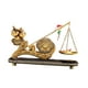 thumbnail image 3 of Escultura de resina de la suerte, adorno de mesa para decoración del hogar, colección de gabinetes. Dorado, 3 of 9