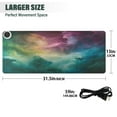 thumbnail image 4 of Wobogo Colorful Milky Way Heated Mouse Pad Extra-Large Desk Mat With 3 Heating Levels and 3-hour Auto Shut-Off Protection Ideal for Computer Keyboards Home Office Hand-warming Essential 31.5in × 13in, 4 of 9