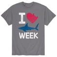 thumbnail image 2 of Instant Message - I (Heart) (Shark) Week - Men's Short Sleeve Graphic T-Shirt, 2 of 6