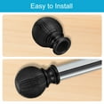 thumbnail image 4 of Uxcell 6Pack Plastic Rhombic Curtain Rod Finials Fit 26-28mm Dia Drapery Rail (Black), 4 of 6