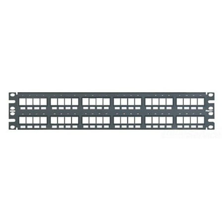 Panduit NetKey 48 Port Modular Patch Panel - 48 x RJ-45 - 48 Port(s) - 48 x RJ-45 - 48 x RJ-11 - 19" Wide - Rack-mountable