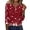 AM13-Red, variant on Lumtrix Womens Christmas Tops Short Sleeve Button Down T Shirts Henley Neck Funny Xmas Tree Pattern Holiday Daily Wear Green M