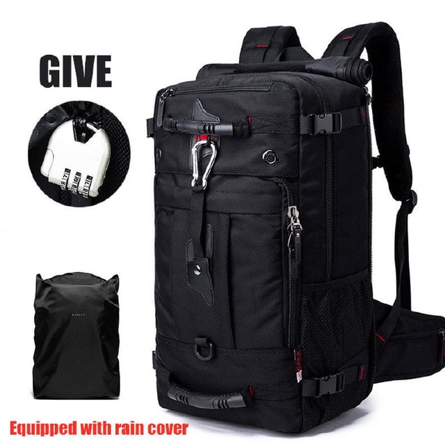 50L Outdoor Waterproof Hiking Backpack with Rain Cover, Outdoor Sport Travel Bag with Chest Strap High-Performance Backpack for Hiking Climbing Trekking(Send Waterproof Cover and Combination Lock)