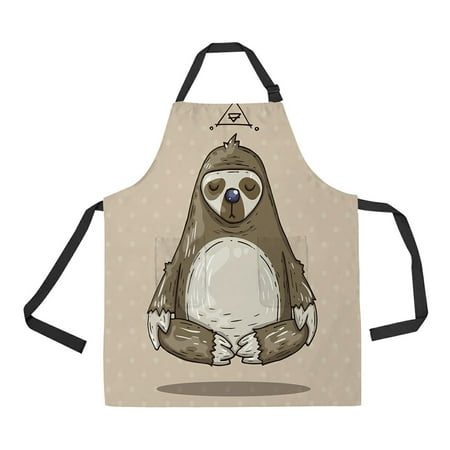 

ECZJNT Palm and tropical beach Apron with Pockets for Women Men