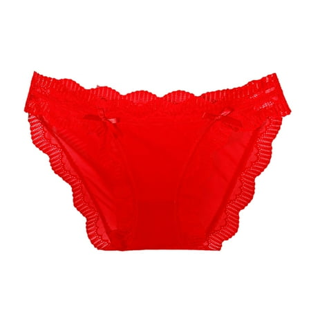 

Knosfe Womens Briefs See Through Sexy Underwear Lace Low Waist Stretch Soft Panties