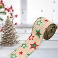 thumbnail image 3 of Cintas navideñas de 197 x 2,4 pulgadas para envolver regalos, accesorio decorativo premium Estrellas, 3 of 7