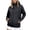 Black, variant on Thermal Fleece Hooded Zip Front Jacket for Unisex, Long Sleeve with Deep Pockets, Relaxed Fit Warm Everyday Outerwear, 1 Piece, L-5XL, Plus Size Friendly