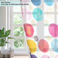 thumbnail image 4 of Yayeee Window Curtains Set of 2 for Living Room Light Filtering 63"x52", Colorful Circles, 4 of 7