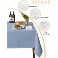 thumbnail image 2 of Light Blue Table Cloth 52x70 Inch Rectangle, Solid Color Waterproof Tablecloth Washable Table Cover for Party Picnic Dinner Decor, 2 of 9