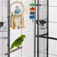 thumbnail image 2 of 7Pcs Bird Parrot Toys Wood Colorful Bird Swing Toy Hanging Parrot Chewing Toy Parrot Playing Training Toy for Parakeets Cockatiels Finches Budgie Love Birds, 2 of 11