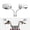 Chrome, variant on TCMT Pair of Motorcycle Rear View Mirrors, Fit for Harley Davidson Touring Road King Electra Glide, Gloss Black