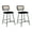Black - 2PC - Sherpa, variant on Dayalane 26" Rattan Bar Stools Set of 4, Modern Sherpa Counter Height Barstools with Cane Back and Metal Legs, Armless Kitchen Island Chairs for Bar Kitchen Restaurant Bistro, Black