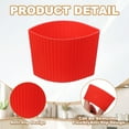 thumbnail image 3 of Uxcell 6Pack Fundas para Tazas de Café, Fundas de Silicona Reutilizables Resistentes al Calor, Protector de Taza Antideslizante para Hogar, Viaje, Taza de Café, Vasos, Botellas de Agua, Botas, Rojo, 3 of 6
