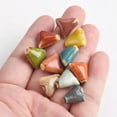 thumbnail image 5 of U8MO 10pcs 16mm Handmade Triangle Ceramic Porcelain Loose Beads for Jewelry Making-Red, 5 of 5