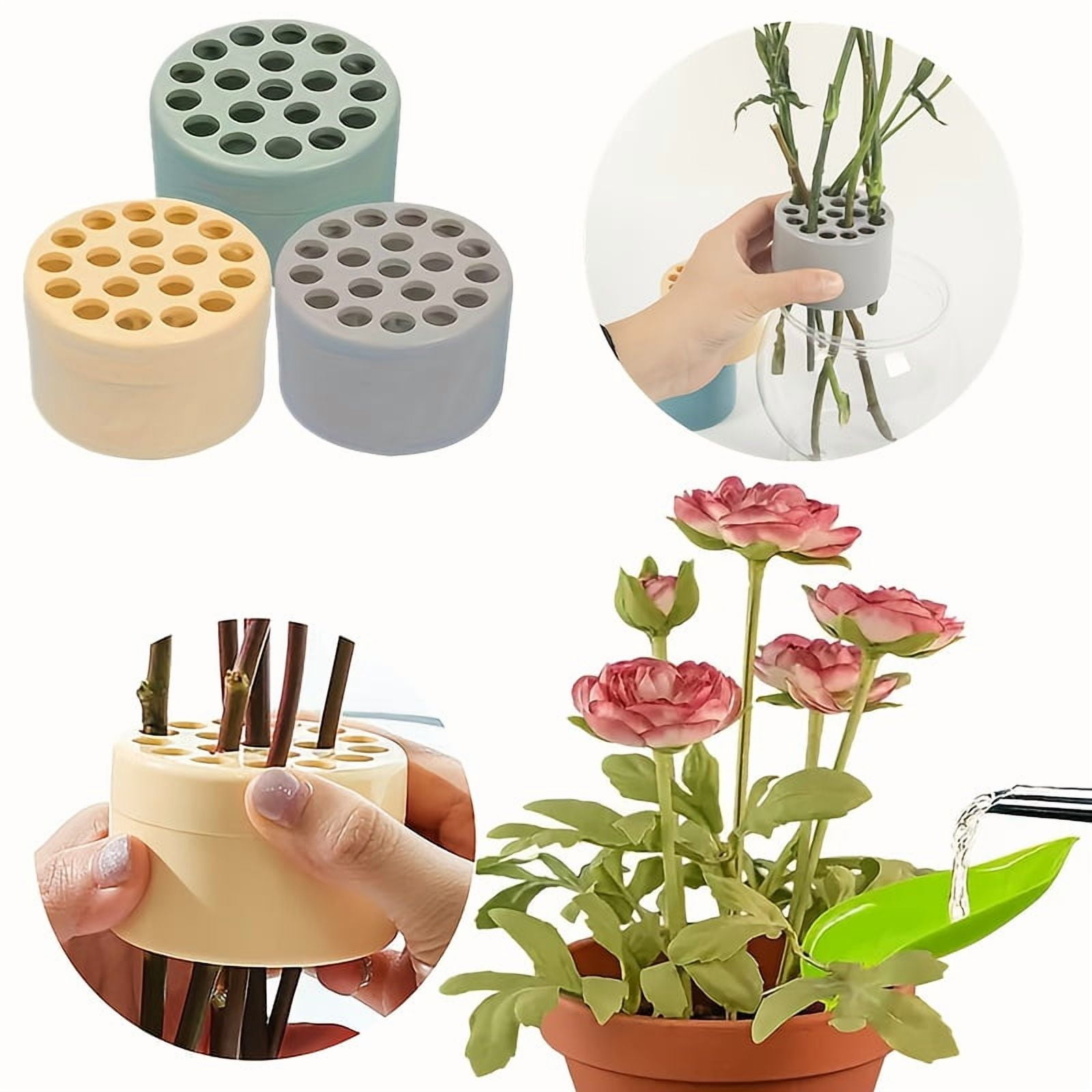 Reusable Spiral Flower Holder, Clear White Ergonomic Bouquet Making Tool, Durable Spiral Floral Arrangement Base for Wedding, Event Decor & DIY Flower Craft