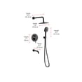 thumbnail image 2 of Elegant Lighting George Complete Shower And Tub Faucet With Rough-In Valve In Matte Black, 2 of 10