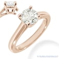 thumbnail image 1 of Round Cut Forever Brilliant Moissanite 4-Prong Solitaire Engagement Ring in 14k Rose Gold, 1 of 4