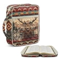 thumbnail image 2 of Xixirimido Bible Cover Case for Women Men Large Bible Cover with Handle Quilted Bible Carrying Case Bag Bible Study Supplies Accessories, Aztec Tribe Wolf Deer, 2 of 7
