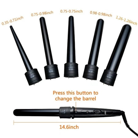 Image 5 in 1 Hair Curling Iron Curling Wand Automatic Electric Curler Set Wave (Best Hair Wand For Thick Hair)