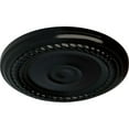 thumbnail image 3 of Ekena Millwork 7 7/8"OD x 3/4"P Small Alexandria Ceiling Medallion (Fits Canopies up to 4 5/8"), Hand-Painted Black Pearl, 3 of 7