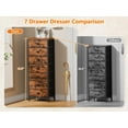 thumbnail image 3 of Dresser with 7 Drawers,Tall Chest of Drawers Industrial Fabric Dresser for Bedroom,Vertical Storage Tower Bedside Furniture in Living Room,Closet,Entryway-Sturdy Steel Frame(Rustic Brown), 3 of 18