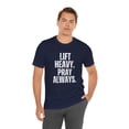 thumbnail image 6 of Lift Heavy Pray Always tshirt Christian men workout unisex gym tshirt, 6 of 7