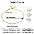 thumbnail image 6 of Bestyle 3mm Women Gold Plated Necklace Chain Flat Snake Herringbone Choker Mother's Valentine's Day Gifts for Girlfriend Daughter Mom, 12.5", 6 of 7