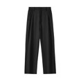 thumbnail image 4 of JAJAHO Mens Suit Pants Straight Leg Relaxed Fit Elastic Waistband Dress Pants Ankle Length Solid Color Versatile Trousers, 4 of 5
