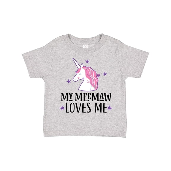 Inktastic My Meemaw Loves Me Unicorn Girls Toddler T-Shirt